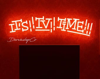 It's TV Time Neon Sign,Game Room Led Sign,Tenna Wall Sign