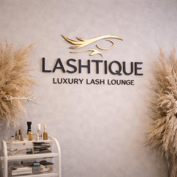 Custom Acrylic Beauty Salon Sign: Lashes Room, Makeup Studio, Spa, Office