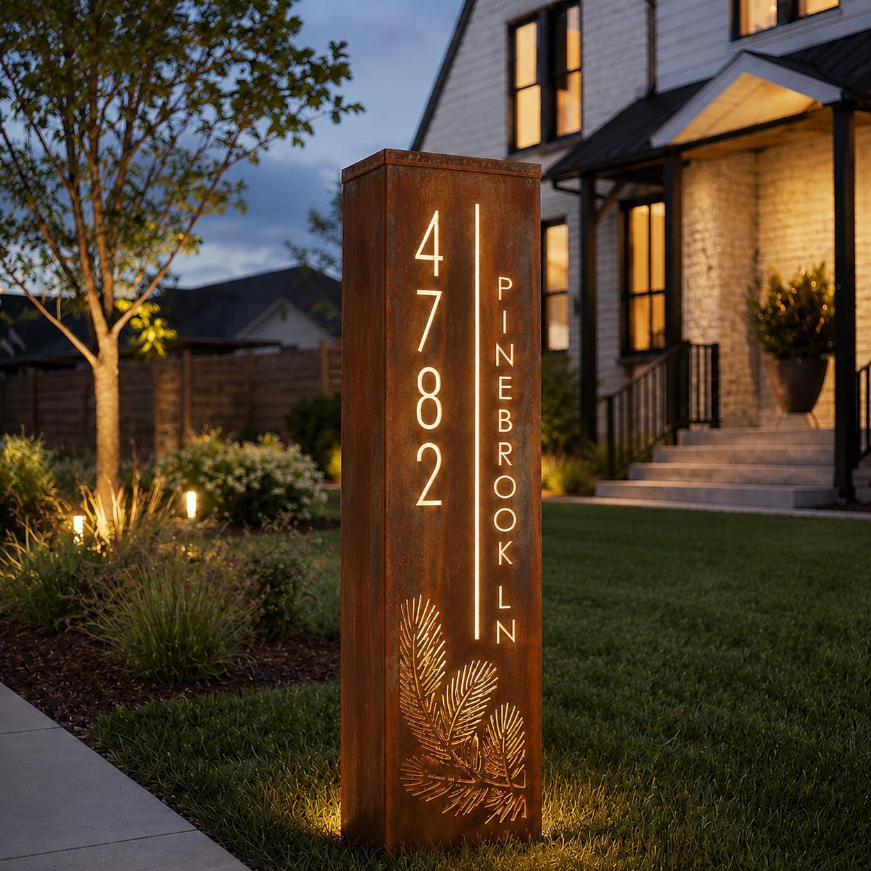 Address Sign on Stand - Etsy