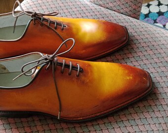 Italian Customized handmade leather shoes for men, luxury formal dress shoes, GYW sole leather sole shoes