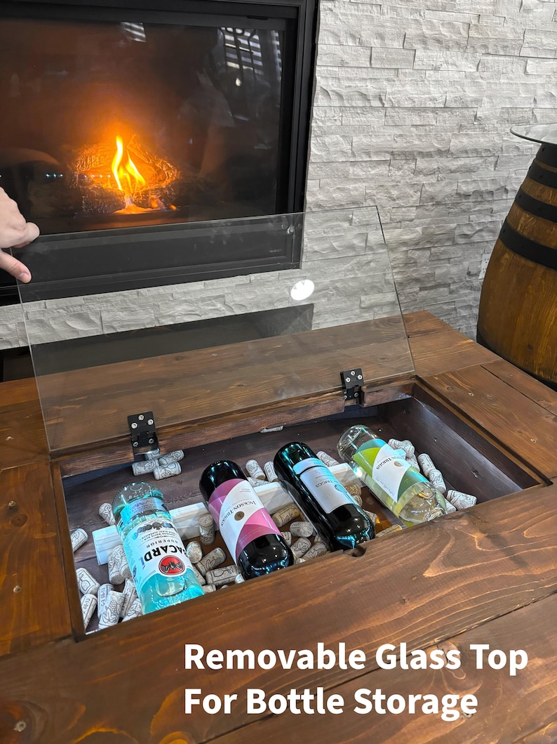 LionWoodWorksCom Whiskey Barrel Coffee Table - Thumbnail 4