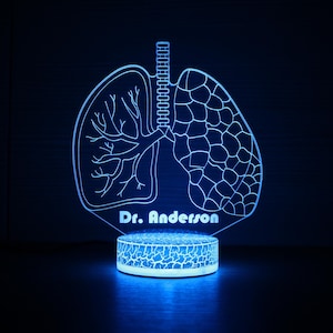 Lunge Geschenk Pulmologen Geschenk Lunge Led Lampe Lunge Licht 3D Nachtlampe 3D Nachtlicht Kinder Licht 3D Illusion LED Lampe Geschenkidee