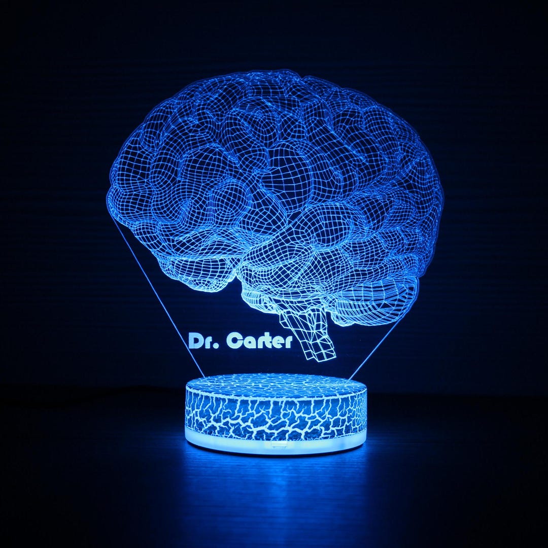 Neurologist Gift Brain Lamp Brain Light Gift for Neurologist 3D Brain ...