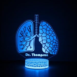 Lunge Led Lampe Lunge Geschenk Pulmologen Geschenk Lunge Licht 3D Nachtlampe 3D Nachtlicht Kinder Licht 3D Illusion LED Lampe Geschenkidee