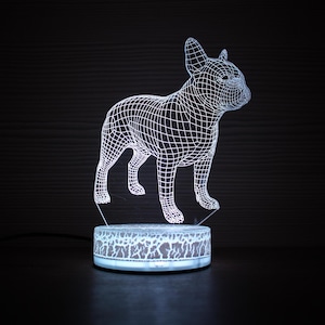 Franse Bulldog eigenaar cadeau Franse Bulldog 3D-nachtlampje nachtlampje Home Decor 3D illusie LED-lamp cadeau voor hem cadeau idee hond cadeau