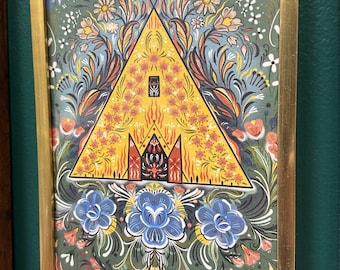 MIDSOMMAR 1 scandi folk art original 5x7 digital print