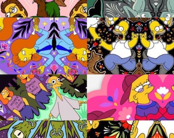 simpsons stickers pack of 10 waterproof 3” stickers
