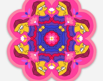 Like you know whatever Lisa Simpson meme the simpsons mandala sticker 3” waterproof