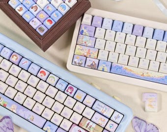Freiren Anime Keycap Set: 144 PBT Keys, Cherry MX Style
