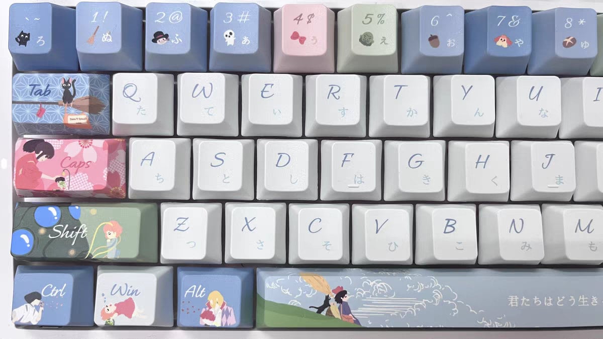トトロ キーキャップセット：ジブリ風 PBT チェリー MX (142 キー