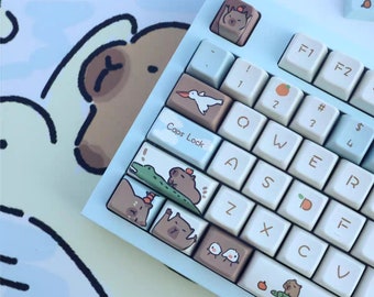 Capybara 138 Keycaps Set | MDA Profile | PBT Molded for MX Style Switches