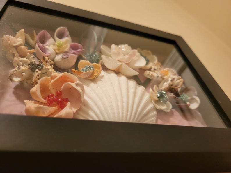 Shell Arrangments Seashell Flowers in a Shadow Box - Etsy