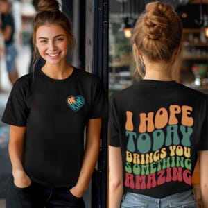 Süß sein Sie nettes T-Shirt, Retro Vibes T-Shirt, Freundlichkeit zählt T-Shirt, positive Vibes T-Shirt, inspirierendes T-Shirt, verbreiten Freundlichkeit Shirt, Black