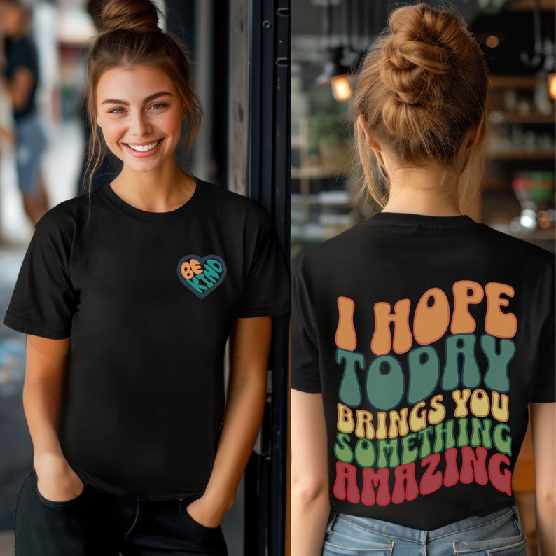 Süß sein Sie nettes T-Shirt, Retro Vibes T-Shirt, Freundlichkeit zählt T-Shirt, positive Vibes T-Shirt, inspirierendes T-Shirt, verbreiten Freundlichkeit Shirt, Black