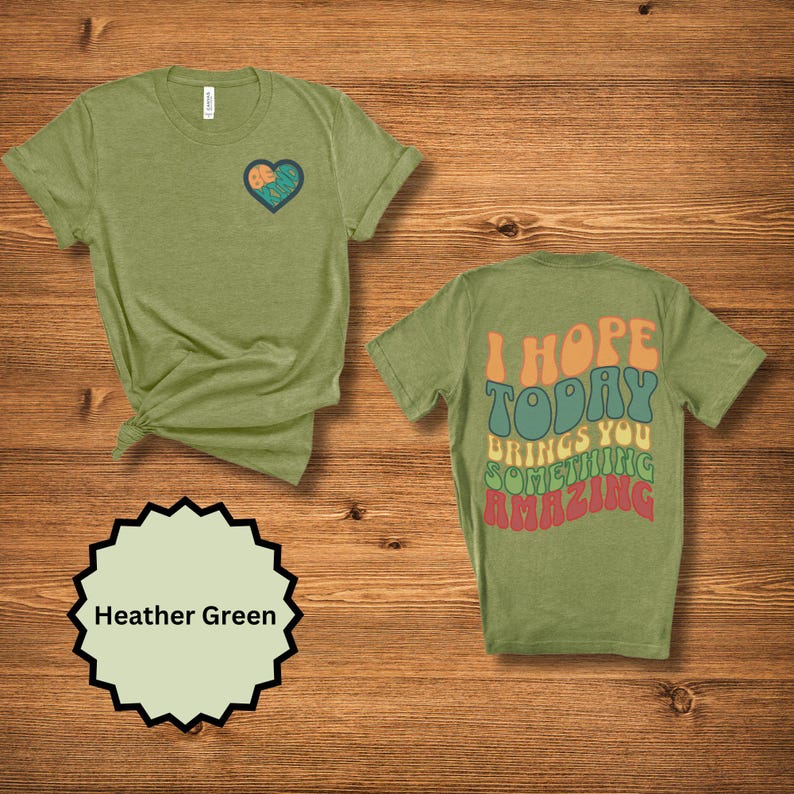 Süß sein Sie nettes T-Shirt, Retro Vibes T-Shirt, Freundlichkeit zählt T-Shirt, positive Vibes T-Shirt, inspirierendes T-Shirt, verbreiten Freundlichkeit Shirt, Heather Green