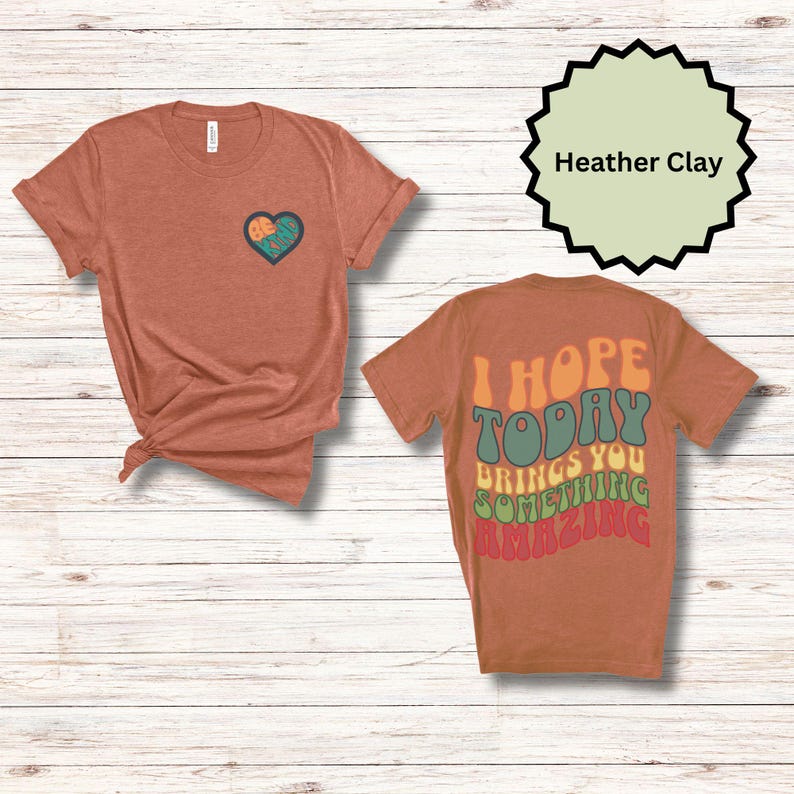 Süß sein Sie nettes T-Shirt, Retro Vibes T-Shirt, Freundlichkeit zählt T-Shirt, positive Vibes T-Shirt, inspirierendes T-Shirt, verbreiten Freundlichkeit Shirt, Heather Clay