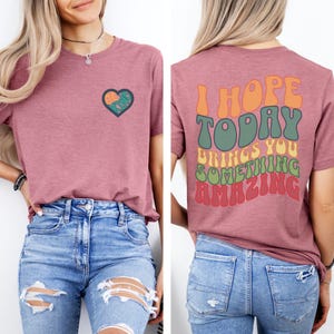 Süß sein Sie nettes T-Shirt, Retro Vibes T-Shirt, Freundlichkeit zählt T-Shirt, positive Vibes T-Shirt, inspirierendes T-Shirt, verbreiten Freundlichkeit Shirt, Heather Mauve
