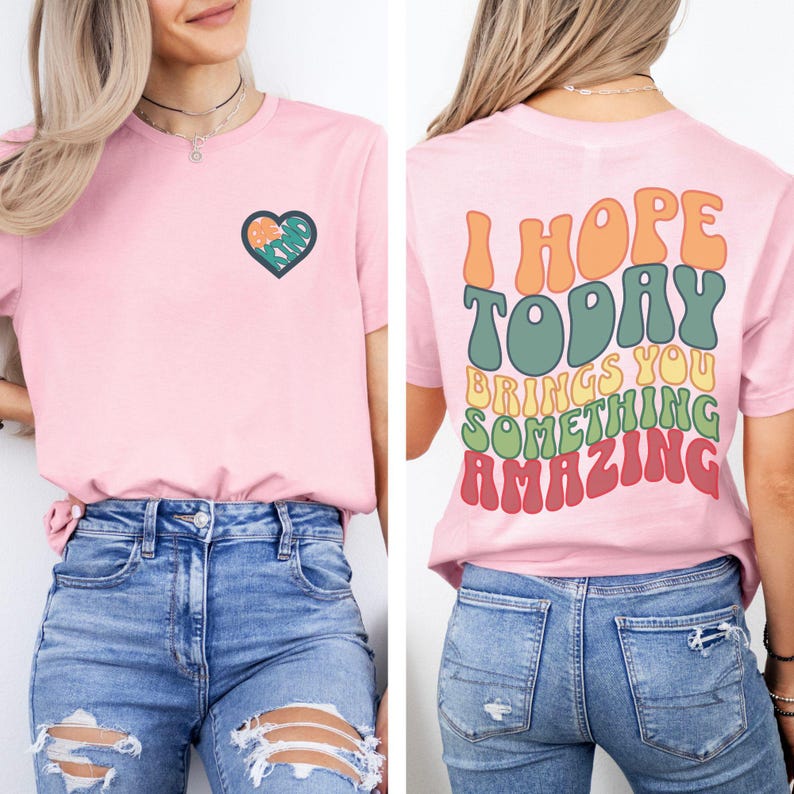 Süß sein Sie nettes T-Shirt, Retro Vibes T-Shirt, Freundlichkeit zählt T-Shirt, positive Vibes T-Shirt, inspirierendes T-Shirt, verbreiten Freundlichkeit Shirt, Pink