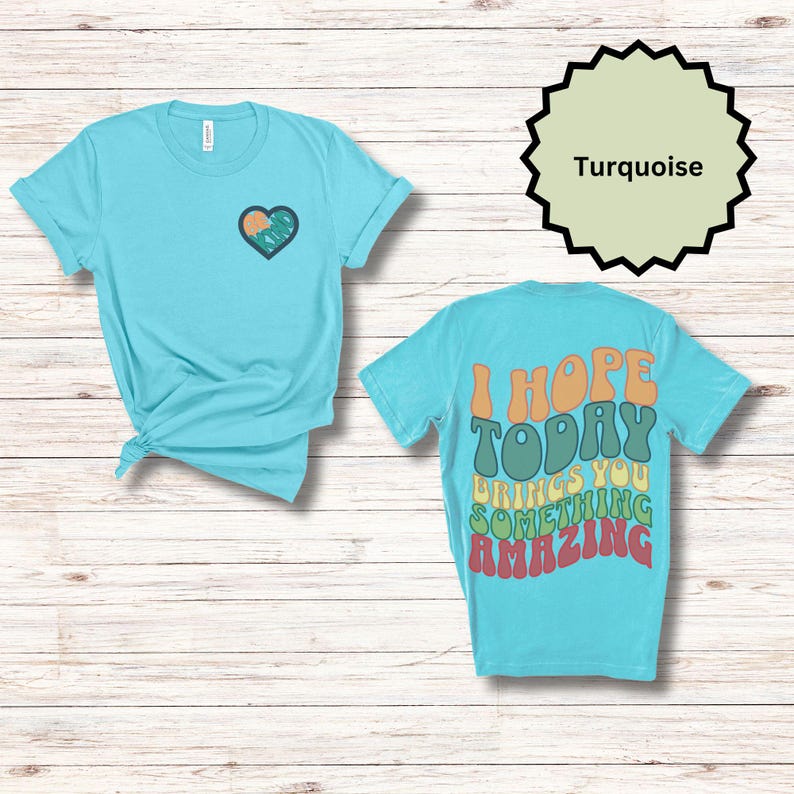 Süß sein Sie nettes T-Shirt, Retro Vibes T-Shirt, Freundlichkeit zählt T-Shirt, positive Vibes T-Shirt, inspirierendes T-Shirt, verbreiten Freundlichkeit Shirt, Turquoise