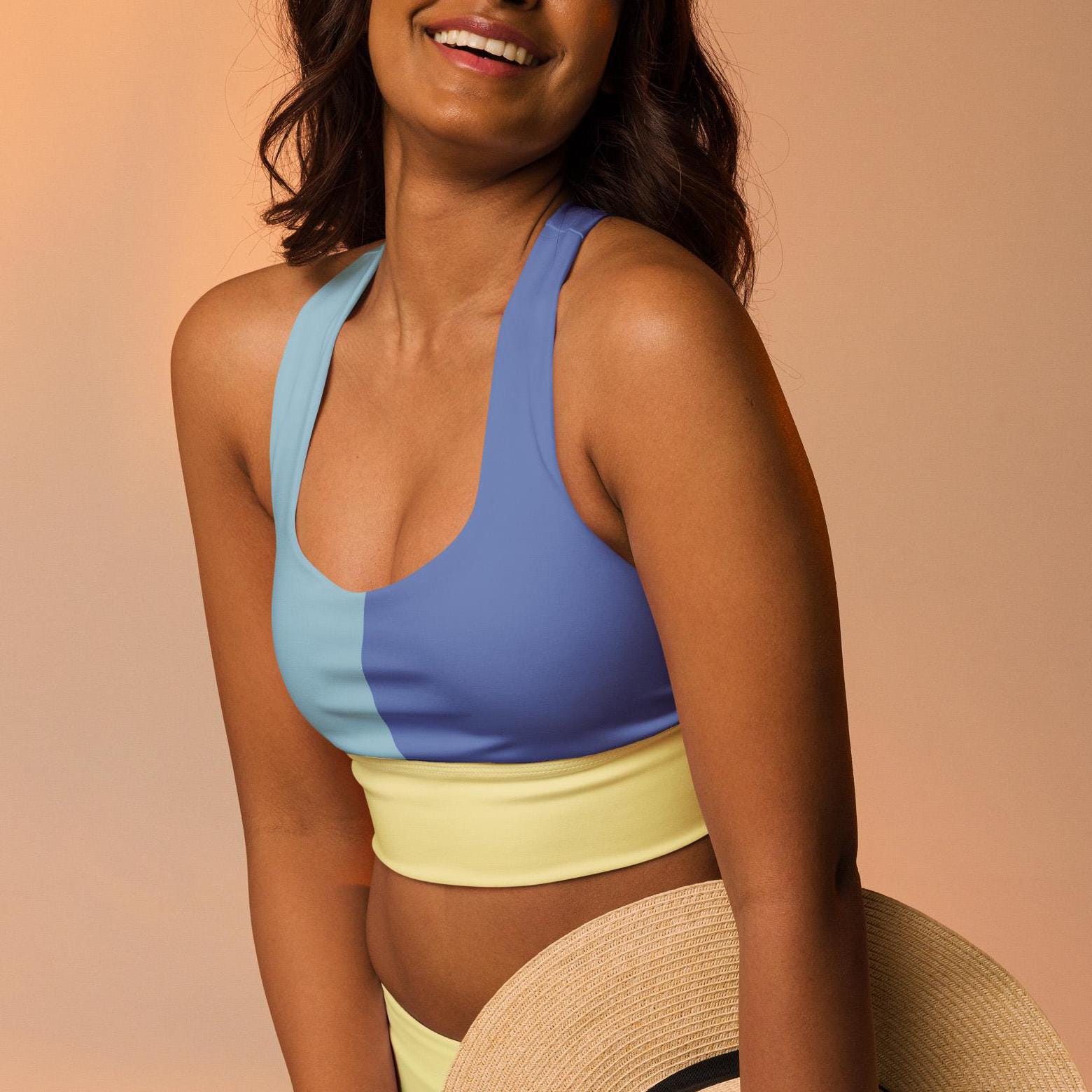 Top Racerback Reggiseno Sportivo Donna Reggiseno Sportivo Senza Ferretto 3-6, Top Pizzo Racerback, Per Yoga, Palestra, Sonno, Super Comodo Fascia Elastica Fitness