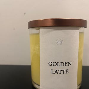 Candela al caffè / Candela al latte / Candela alla soia Golden Latte / Candela profumata al caffè e vaniglia versata a mano / Candela alla cera di soia / Candela al caffè accogliente
