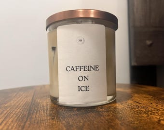 Iced Coffee Candle: 8oz Natural Soy Wax, Hand-Poured