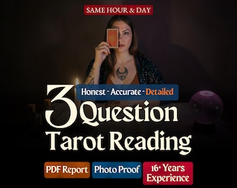 3 Question Reading, Detailed Reading,Same Hour,  Get Your Answers Quickly! Detailed Guidance on Love, Career, Future Psychic Reading