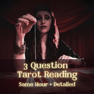3 Question Reading, Detailed Reading,Same Hour,  Get Your Answers Quickly! Detailed Guidance on Love, Career, Future Psychic Reading