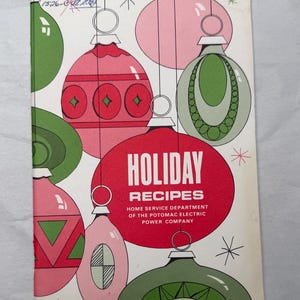 Vintage 1967 Holiday Recipes Booklet – Potomac Electric Power Co. – Mid-Century Christmas Ephemera