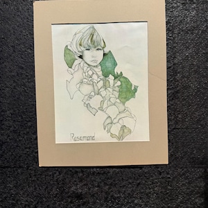 Vintage Rosamond “Stacy” Print No. 432 – 8x10 1975 Lithograph by Ira Roberts – Soft Pastel Child Portrait