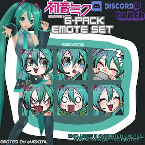 6 Miku Twitch/Discord Emotes Ready To Use!