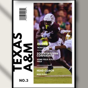Texas A&M Football Poster Digital Print