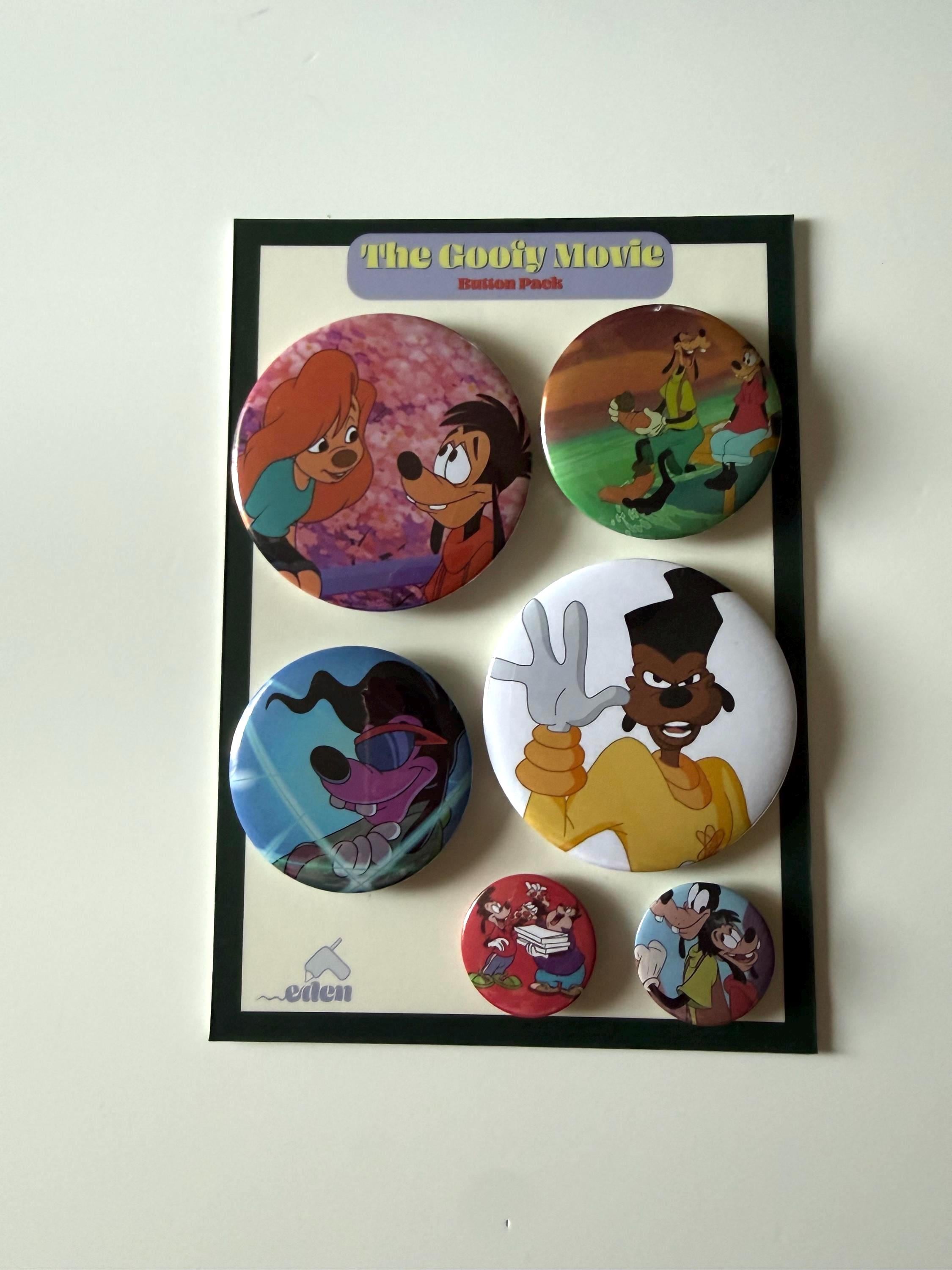 Curated Button Pin Pack - A Goofy Movie (6 Pack) | 90s Disney