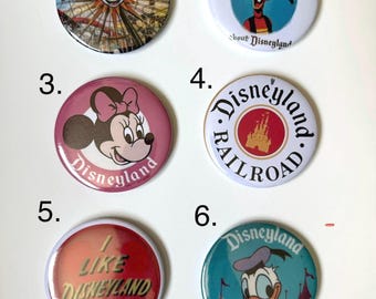 Botones individuales (3”) - Disneyland/ California Adventure