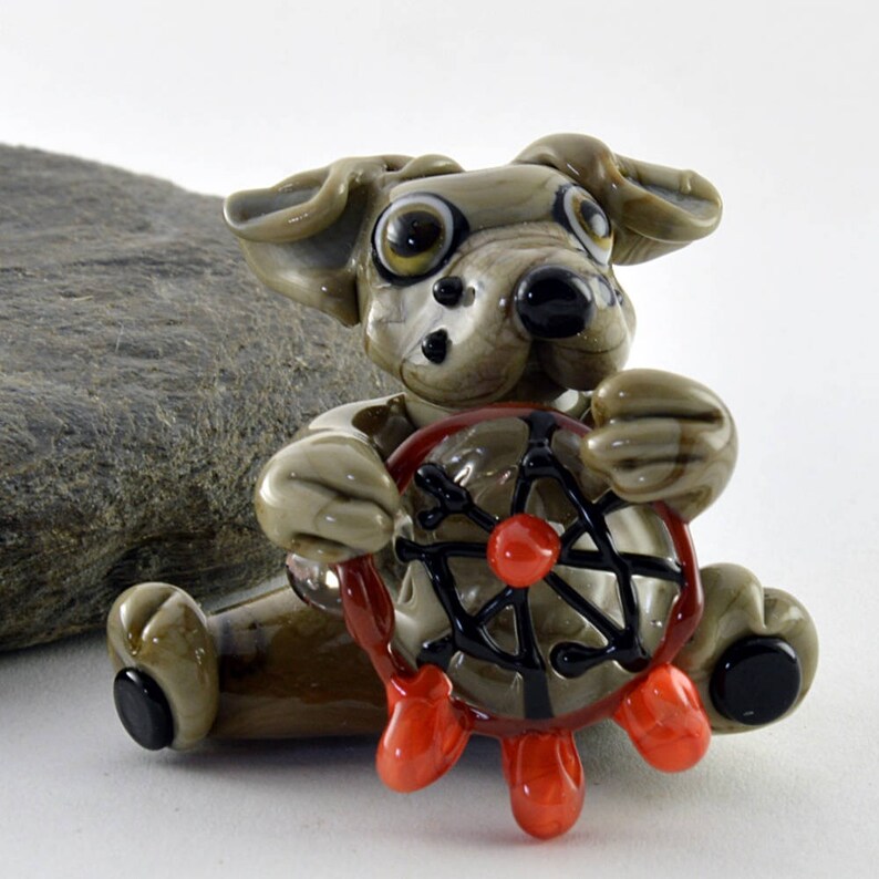 Handmade Lampwork Glass Sculpture Bead DREAM CATCHER Focal Bead Sculpture Flameworked Glass Bead