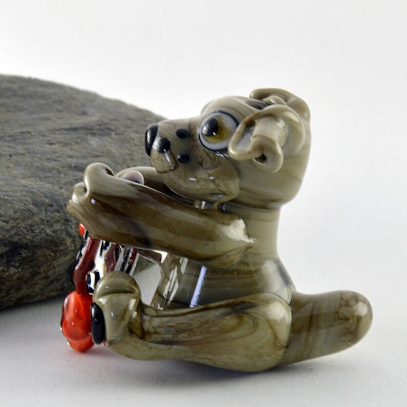 Handmade Lampwork Glass Sculpture Bead DREAM CATCHER Focal Bead Sculpture Flameworked Glass Bead