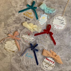 Custom design ornament, Personalized acrylic ornament, Personalized text, Special occasion ornament, Christmas ornament, Special gift