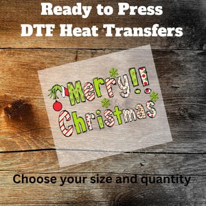 DTF Heat Transfer - Ready to press - Merry Grinchmas
