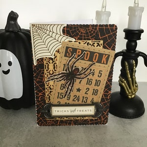 Spooky Spider Halloween Blank Greeting Card