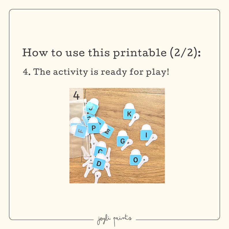 Printable Alphabet Lock & Key Matching Task Box, Learn Uppercase ...
