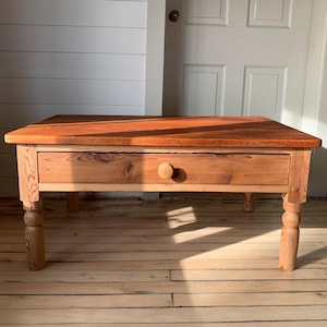 Reclaimed Coffee Table with Turned Legs