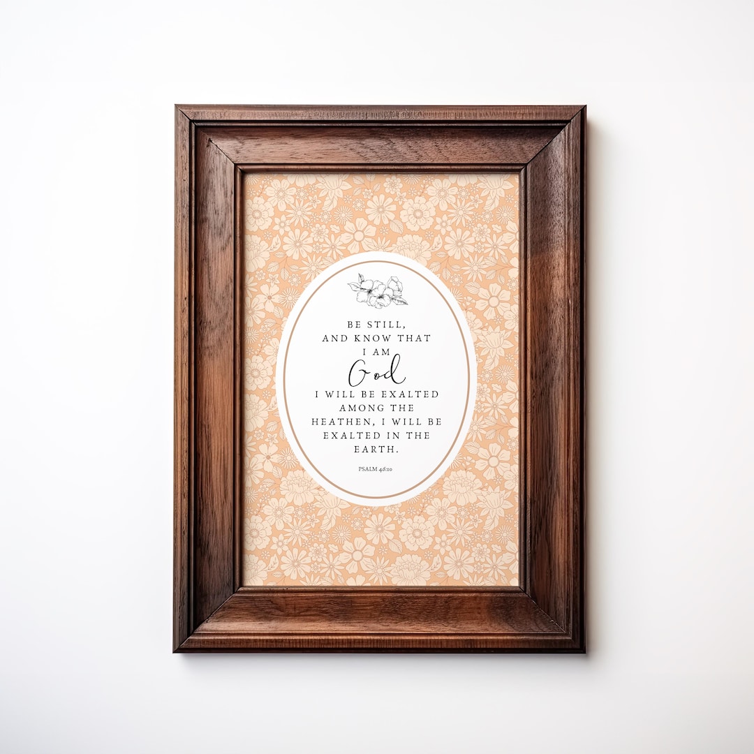 Psalm 46:10 KJV | Room Print Decor | Wall Art | Christian Wall Art ...