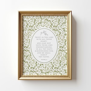 Proverbs 3:5-6 KJV | Room Print Decor | Wall Art | Christian Wall Art | Bible Verse Gift | Inspirational Quote