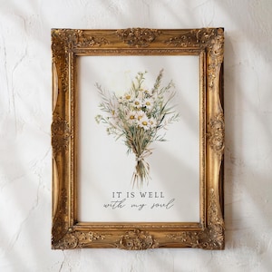It is Well with My Soul | Room Print Decor | Wall Art | Christian Song Wall Art | Bible Verse Gift | Inspirational Quote
