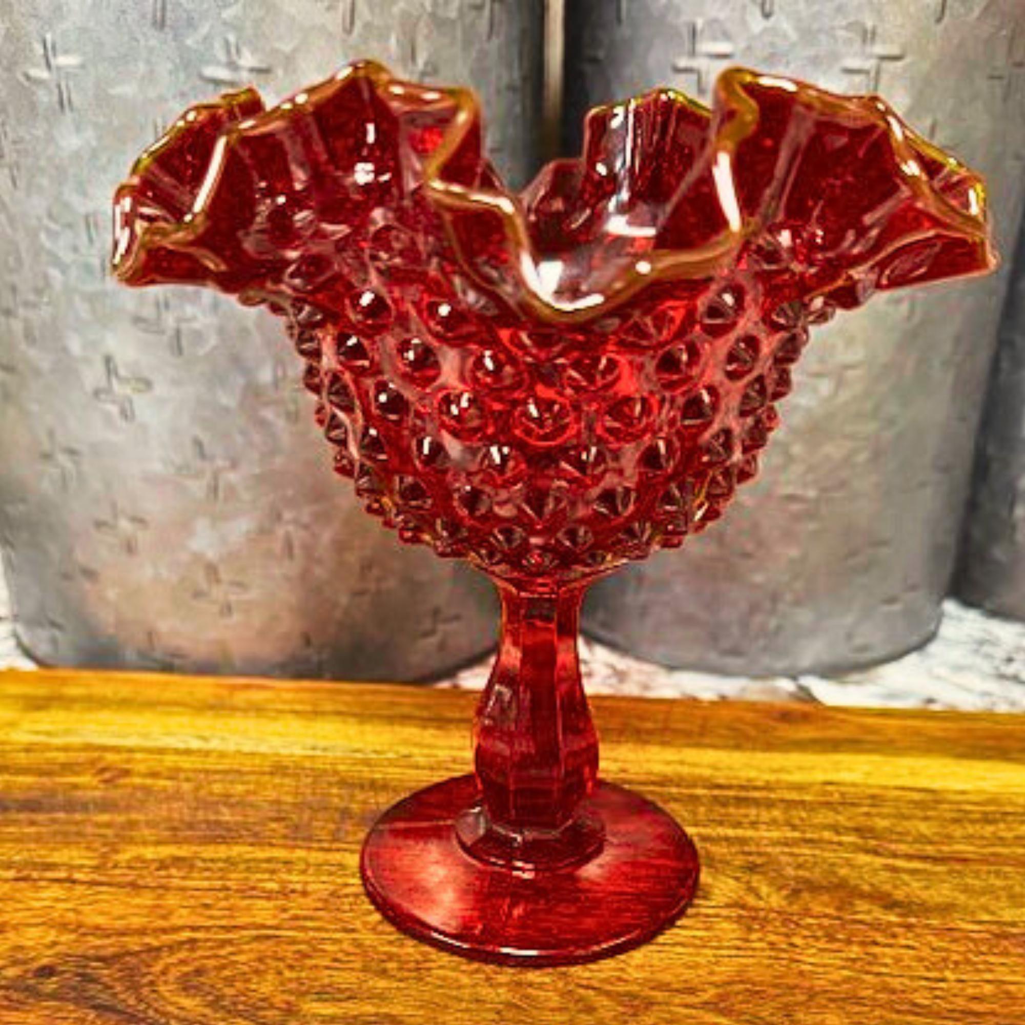 Fenton ゴールドクレスト スクエア キャンディーディッシュ Vintage Fenton Spruce Green 7 1/2 Inch Square Covered Candy