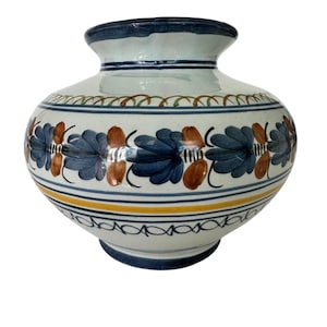 Authentic Talavera Vase - Handcrafted Signed Mexican Floral Ceramic Home Decor