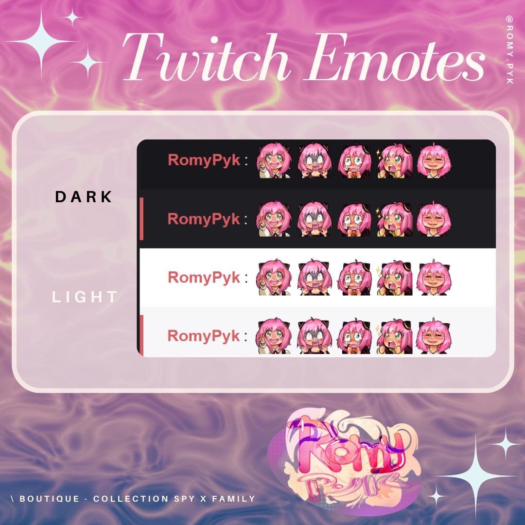 Spyxfamily, Anya, Twitch, Emote, Emotes, Twitch, Overlays, Banner ...