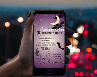 Editable Halloween Party Invitation