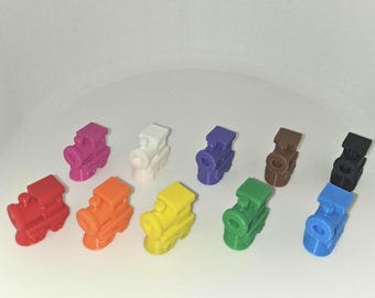 Mexican Train Game: 3D Printed Colorful Train Set (10 Pieces)