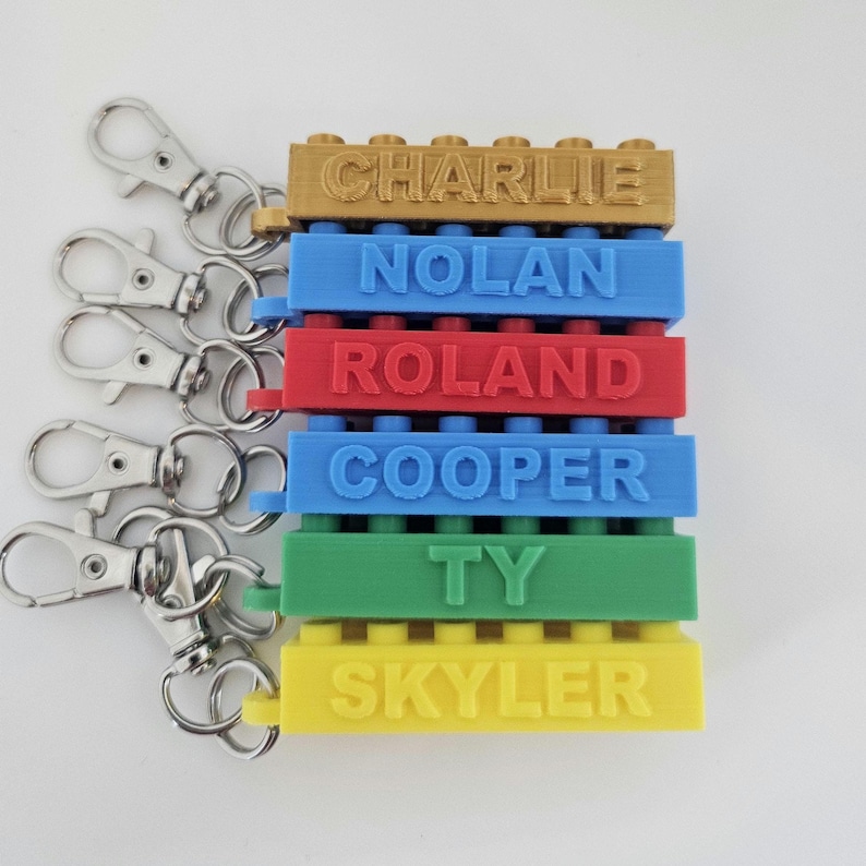 Custom Brick Name Keychain: Personalized Block Keychain, Fun Gift - Etsy